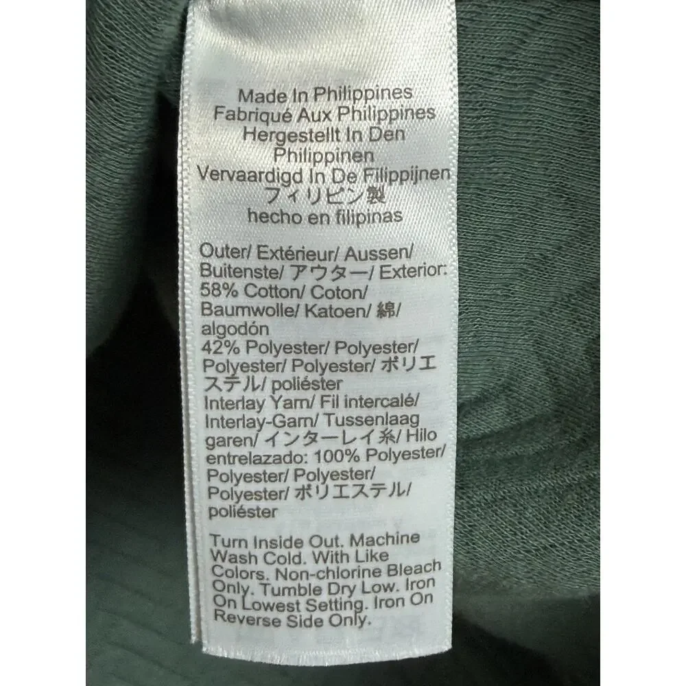 J.Crew Factory Sweatshirt Women's Sage Green S Herringbone Pullover Sweater NWT‎